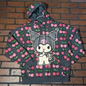 Dumb Good Kuromi Cherry Print Hoodie Unisex‎ XS Fan Sweatshirt